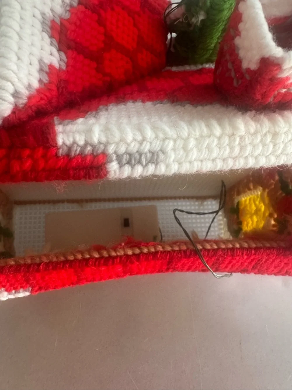 Festive Handcrafted Christmas House Decoration - Red, White & Green